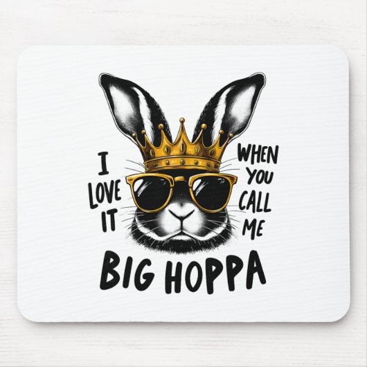 Ich liebe es, wenn du mich großer Hoppa Bunny Oste Mousepad (Vorne)