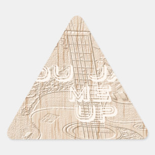 Ich liebe es, wenn Holz braun wird Hakuna Matata Dreieckiger Aufkleber