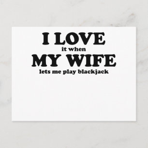 Ich Liebe es, wenn meine Ehefrau mir Lasse, Blackj Postkarte
