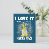 Ich Liebe es, wenn Sie den Tipp in den lustigen Ba Postkarte (Stehend Vorderseite)