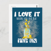 Ich Liebe es, wenn Sie den Tipp in den lustigen Ba Postkarte (Vorne/Hinten)