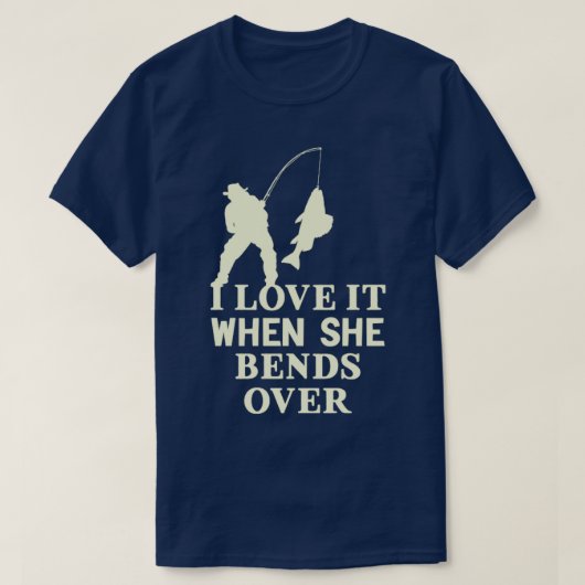 Ich Liebe es, wenn sie über das Funny Fishing schw T-Shirt (Design vorne)