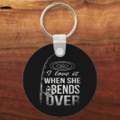 Ich Liebe es, wenn sie über den Fischfang schwappt Schlüsselanhänger (Vorderseite)