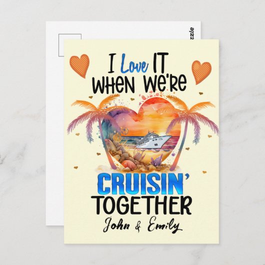 Ich Liebe es, wenn wir Cruisin' Together Cruise si Postkarte (Vorne/Hinten)