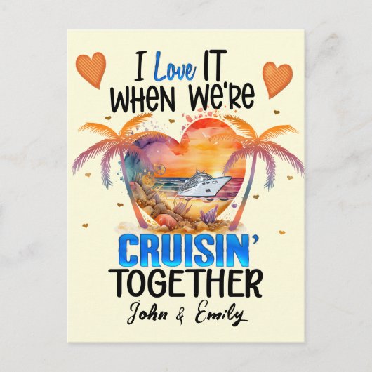 Ich Liebe es, wenn wir Cruisin' Together Cruise si Postkarte (Vorderseite)