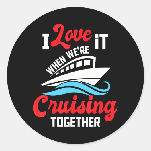 Ich Liebe es, wenn wir gemeinsam reiten - Cruise Runder Aufkleber (Vorderseite)