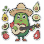 Ich Liebe esse Avocado Aufkleber (Vorderseite)