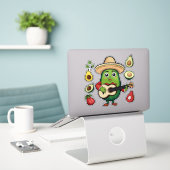 Ich Liebe esse Avocado Aufkleber (Laptop auf Schreibtisch)
