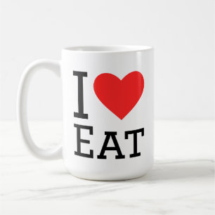 Ich liebe essen kaffeetasse
