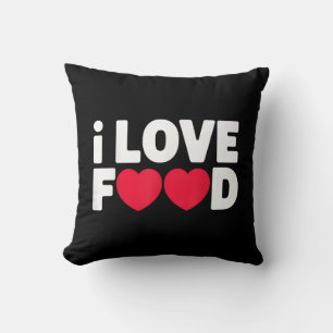 Ich liebe Essen Lustiges Foodie-Geschenk für Männe Kissen