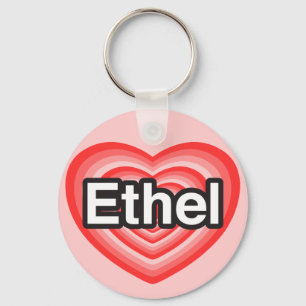 Ich Liebe Ethel. Ich Liebe dich Ethel. Herz Schlüsselanhänger