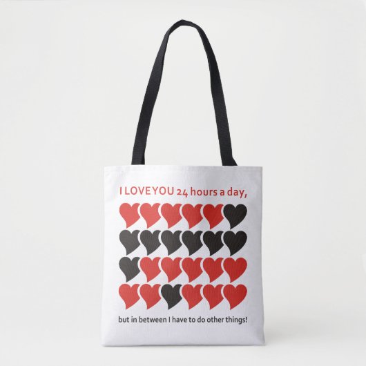 ICH LIEBE EUCH 24 STUNDEN ... TASCHE (Vorderseite)