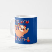 ICH LIEBE EUCH EIN LANGSAMER, lustiger Valentinsta Kaffeetasse (Vorderseite Links)