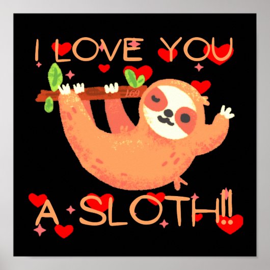 ICH LIEBE EUCH EIN LANGSAMER, lustiger Valentinsta Poster (Vorne)