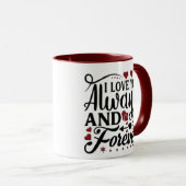 Ich LIEBE EUCH immer und für immer Tasse (VorderseiteRechts)
