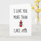 ICH LIEBE EUCH MEHR ALS, Funny Valentine's Day Car Karte (Gelbe Blume)