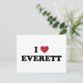 Ich liebe Everett Washington Postkarte (Stehend Vorderseite)