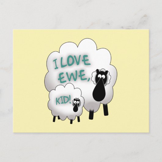 Ich Liebe Ewe, Kind! Postkarte (Vorderseite)