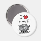 Ich Liebe Ewe! Valentinstag Magnet (Vorderseite/Rückseite)