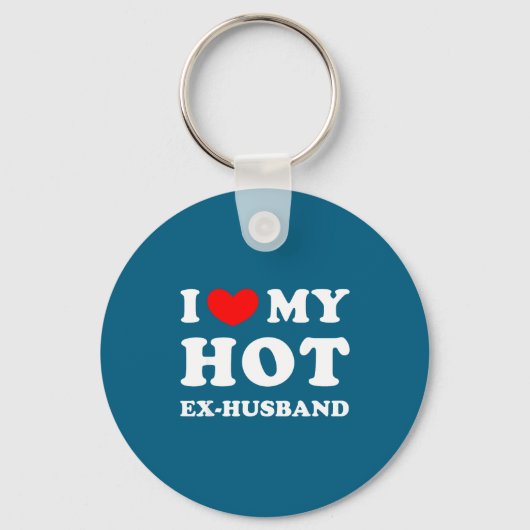 Ich liebe Ex-Mann Herz Ex-Mann Schlüsselanhänger (Vorderseite)
