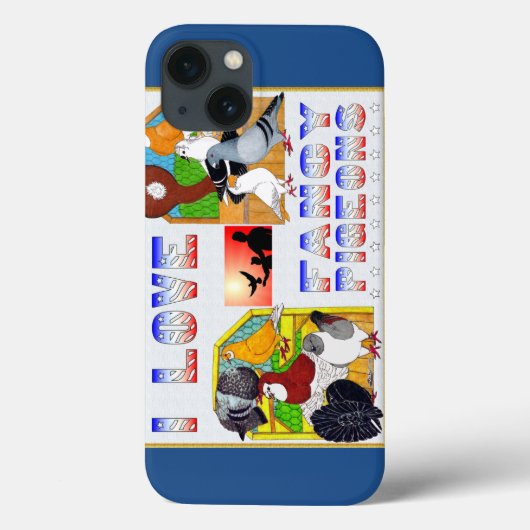 Ich Liebe Extravagante Tauben! Case-Mate iPhone Hülle (Rückseite)