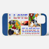 Ich Liebe Extravagante Tauben! Case-Mate iPhone Hülle (Rückseite (Horizontal))