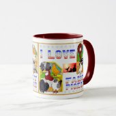 Ich Liebe Extravagante Tauben! Tasse (VorderseiteRechts)
