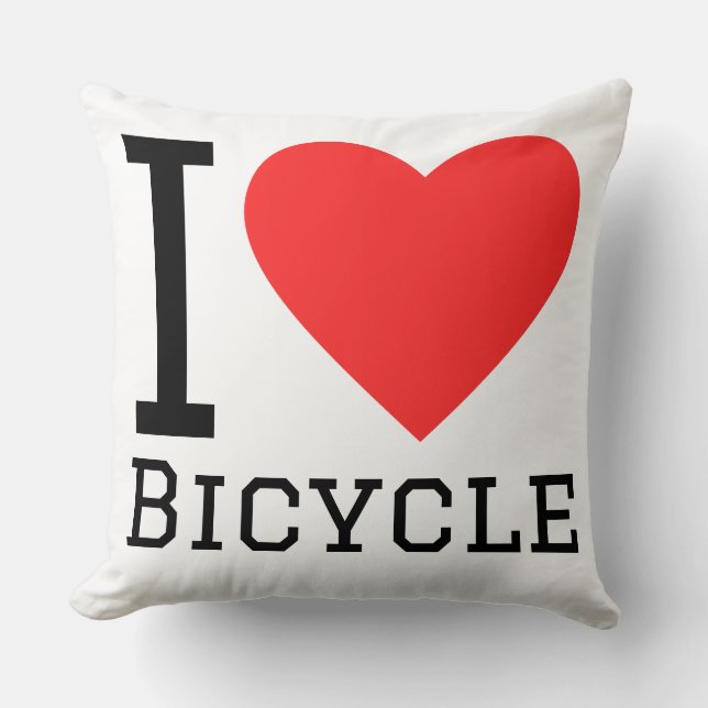 Ich liebe Fahrrad Kissen (Vorderseite)