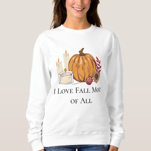 Ich Liebe fallen die meisten Pumpkin-Blume Sweatshirt (Vorderseite)