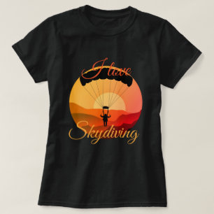Ich liebe Fallschirmspringen Retro-Fallschirmsprin T-Shirt