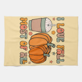 Ich Liebe fällt am meisten - Herbstpumpen Geschirrtuch (Horizontal)