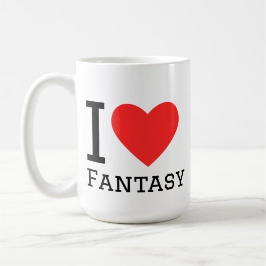 Ich liebe Fantasy Kaffeetasse (Links)