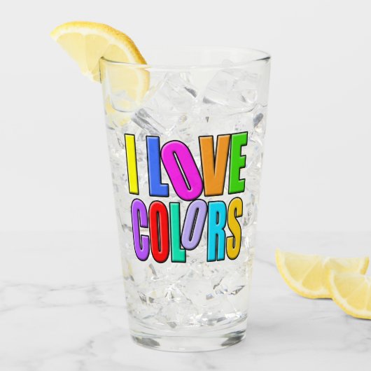 Ich liebe Farben Glas (Vorderseite Ice)