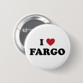 Ich liebe Fargo North Dakota Button (Vorne & Hinten)