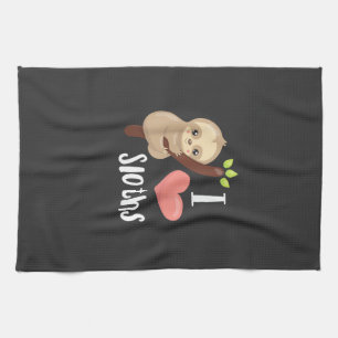 ICH LIEBE Faultiere! Süßes Faultier T-Shirt Geschirrtuch