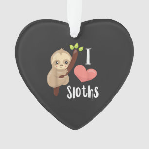 ICH LIEBE Faultiere! Süßes Faultier T-Shirt Ornament