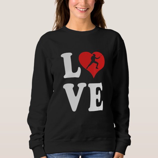 Ich liebe Fechten 2 Sweatshirt (Vorderseite)