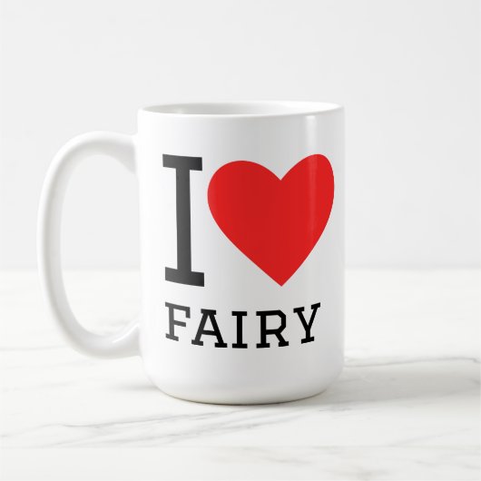Ich liebe Feen Kaffeetasse (Links)