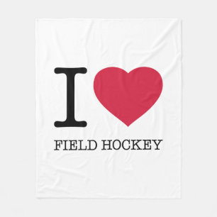 Ich liebe Feldhockey Fleecedecke