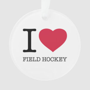 ICH LIEBE FELDHOCKEY ORNAMENT