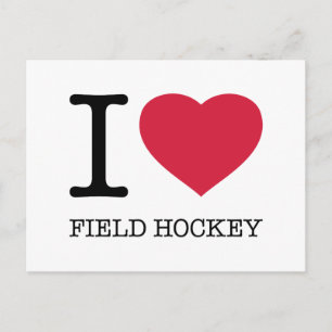 Ich liebe Feldhockey Postkarte