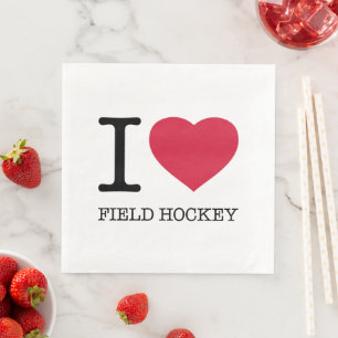 Ich liebe Feldhockey Serviette