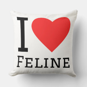 Ich liebe Feline Kissen