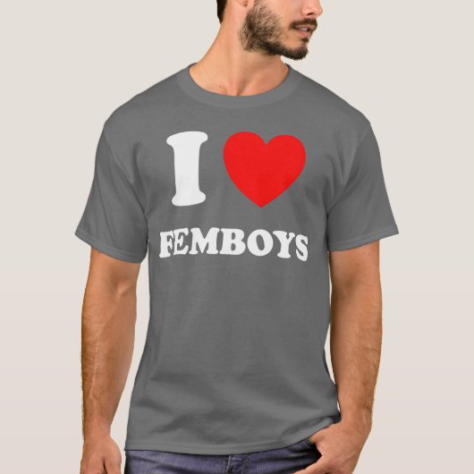 Ich liebe Femboy-Geschenk T-Shirt (Vorderseite)