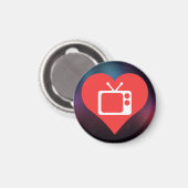 Ich Liebe Fernsehantennen modern Magnet (Vorderseite/Rückseite)
