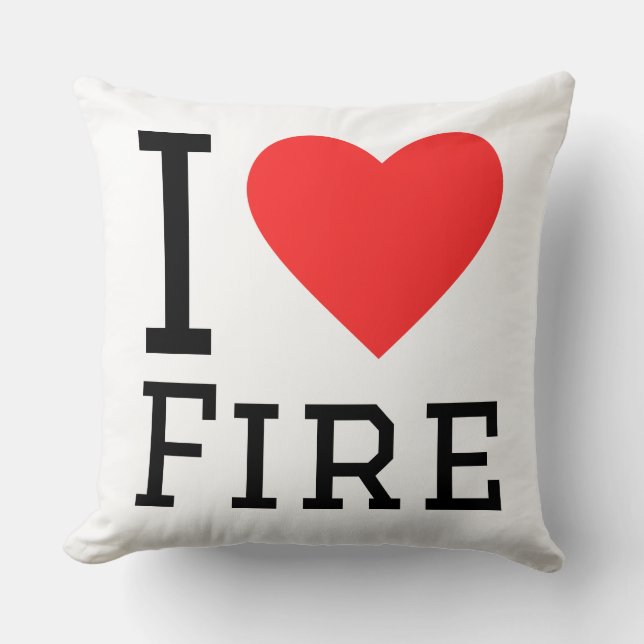 Ich liebe Feuer Kissen (Vorderseite)