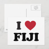 Ich liebe Fidschi Postkarte (Vorne/Hinten)