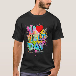 Ich liebe Field Day Fun Day Schulkinder Jungen Mäd T-Shirt
