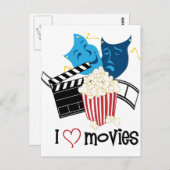 Ich Liebe Filme Postkarte (Vorne/Hinten)