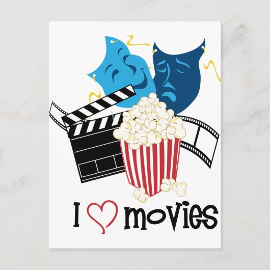 Ich Liebe Filme Postkarte (Vorderseite)